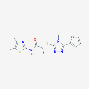 N-(4,5-dimethyl-1,3-thiazol-2-yl)-2-{[5-(furan-2-yl)-4-methyl-4H-1,2,4-triazol-3-yl]sulfanyl}propanamide