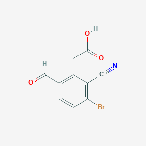 3-Bromo-2-cyano-6-formylphenylacetic acid