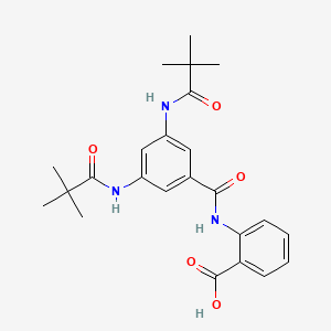 2-[({3,5-Bis[(2,2-dimethylpropanoyl)amino]phenyl}carbonyl)amino]benzoic acid