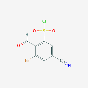 3-Bromo-5-cyano-2-formylbenzenesulfonyl chloride