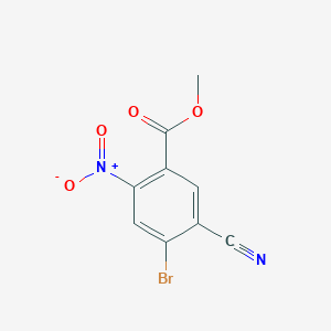 molecular formula C9H5BrN2O4 B1414220 Methyl 4-bromo-5-cyano-2-nitrobenzoate CAS No. 1805021-09-3