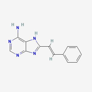 molecular formula C13H11N5 B14142232 8-[(E)-2-phenylethenyl]-9H-purin-6-ylamine CAS No. 30466-96-7