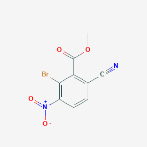 molecular formula C9H5BrN2O4 B1414224 Methyl 2-bromo-6-cyano-3-nitrobenzoate CAS No. 1805520-83-5