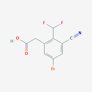 5-Bromo-3-cyano-2-(difluoromethyl)phenylacetic acid