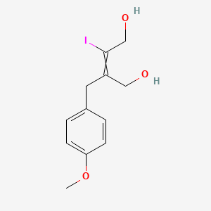 molecular formula C12H15IO3 B1414228 (Z)-2-iodo-3-(4-methoxybenzyl)but-2-ene-1,4-diol CAS No. 2098457-01-1