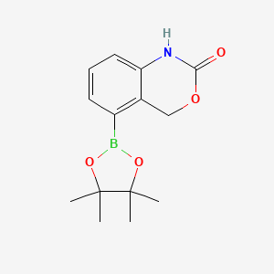 molecular formula C14H18BNO4 B1414229 2-氧代-2,4-二氢-1H-苯并[d][1,3]恶嗪-5-硼酸二茂环己酯 CAS No. 1899832-38-2