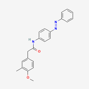 (E)-2-(4-methoxy-3-methylphenyl)-N-(4-(phenyldiazenyl)phenyl)acetamide