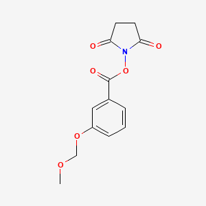 molecular formula C13H13NO6 B1414231 Benzoic acid, 3-(methoxymethoxy)-, 2,5-dioxo-1-pyrrolidinyl ester CAS No. 1560874-18-1