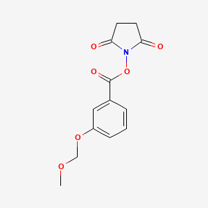 molecular formula C13H13NO6 B1414231 苯甲酸，3-(甲氧甲氧基)-，2,5-二氧代-1-吡咯烷基酯 CAS No. 1560874-18-1