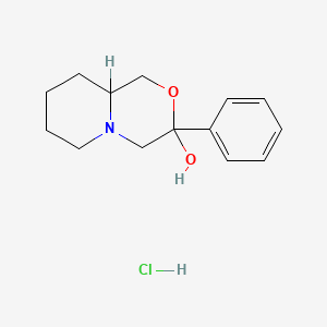 molecular formula C14H20ClNO2 B14142315 Pyrido(2,1-c)(1,4)oxazin-3-ol, octahydro-3-phenyl-, hydrochloride CAS No. 57661-69-5