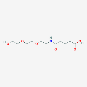 molecular formula C11H21NO6 B1414233 Pentanoic acid, 5-[[2-[2-(2-hydroxyethoxy)ethoxy]ethyl]amino]-5-oxo- CAS No. 1685279-96-2