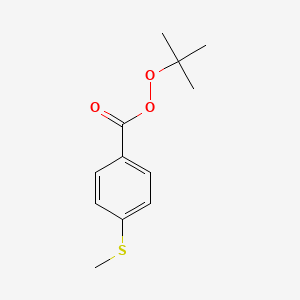 molecular formula C12H16O3S B14142339 tert-Butyl 4-(methylsulfanyl)benzene-1-carboperoxoate CAS No. 88985-87-9