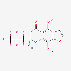 7-(Heptafluoropropyl)-7-hydroxy-4,9-dimethoxy-6,7-dihydro-5H-furo[3,2-g][1]benzopyran-5-one