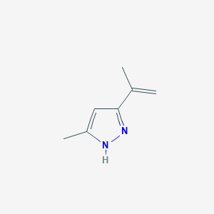 molecular formula C7H10N2 B14142353 5-Methyl-3-(1-methylethenyl)-1H-pyrazole CAS No. 92304-56-8