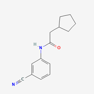 N-(3-cyanophenyl)-2-cyclopentylacetamide