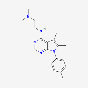 N-[5,6-dimethyl-7-(4-methylphenyl)pyrrolo[2,3-d]pyrimidin-4-yl]-N',N'-dimethylethane-1,2-diamine