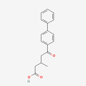 molecular formula C18H18O3 B14142384 5-Biphenyl-4-yl-3-methyl-5-oxo-pentanoic acid CAS No. 7320-97-0