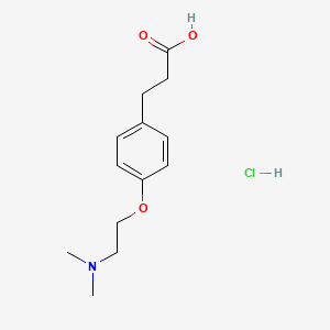 molecular formula C13H20ClNO3 B1414239 3-{4-[2-(Dimethylamino)ethoxy]phenyl}propanoic acid hydrochloride CAS No. 2137675-05-7