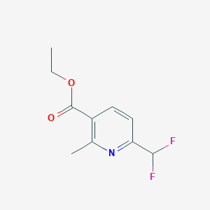 molecular formula C10H11F2NO2 B14142393 Ethyl 6-(difluoromethyl)-2-methyl-3-pyridinecarboxylate CAS No. 890302-06-4