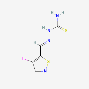 molecular formula C5H5IN4S2 B14142416 4-Iodoisothiazole-5-carboxaldehyde thiosemicarbazone CAS No. 3683-67-8