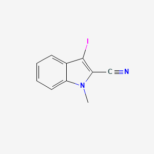 molecular formula C10H7IN2 B14142454 3-Iodo-1-methyl-1H-indole-2-carbonitrile CAS No. 490039-74-2