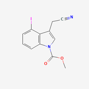 molecular formula C12H9IN2O2 B14142472 Methyl 3-(cyanomethyl)-4-iodo-1H-indole-1-carboxylate CAS No. 89245-38-5