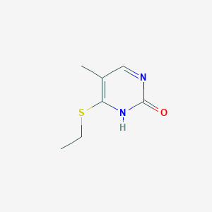 molecular formula C7H10N2OS B14142504 4-ethylthio-5-methylpyrimidin-2(1H)-one CAS No. 55040-80-7