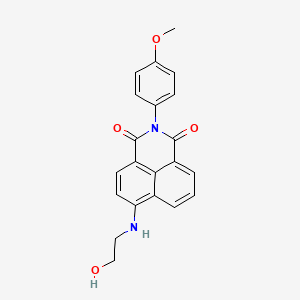 molecular formula C21H18N2O4 B14142573 6-[(2-hydroxyethyl)amino]-2-(4-methoxyphenyl)-1H-benzo[de]isoquinoline-1,3(2H)-dione CAS No. 709020-47-3