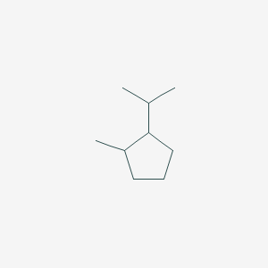 molecular formula C9H18 B14142635 1-Methyl-2-(propan-2-yl)cyclopentane CAS No. 89223-57-4