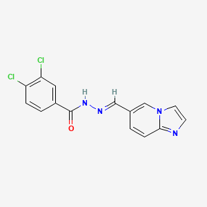 molecular formula C15H10Cl2N4O B1414265 3,4-Dichloro-N'-[-imidazo[1,2-a]pyridin-6-ylmethylene]benzohydrazide CAS No. 2197064-23-4