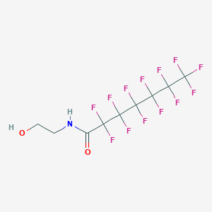 molecular formula C9H6F13NO2 B14142663 2,2,3,3,4,4,5,5,6,6,7,7,7-tridecafluoro-N-(2-hydroxyethyl)heptanamide CAS No. 58301-28-3