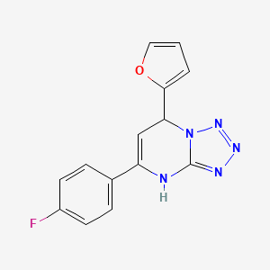 B14142720 5-(4-Fluorophenyl)-7-(furan-2-yl)-4,7-dihydrotetrazolo[1,5-a]pyrimidine CAS No. 500279-33-4