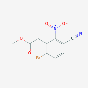 molecular formula C10H7BrN2O4 B1414274 Methyl 6-bromo-3-cyano-2-nitrophenylacetate CAS No. 1807045-80-2
