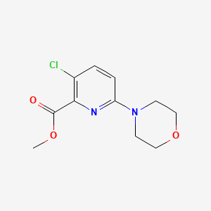 molecular formula C11H13ClN2O3 B1414281 Methyl 3-chloro-6-morpholin-4-ylpyridine-2-carboxylate CAS No. 1256806-14-0