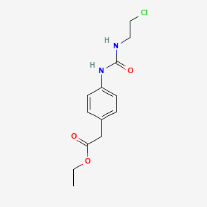 molecular formula C13H17ClN2O3 B1414282 Ethyl [4-({[(2-chloroethyl)amino]carbonyl}amino)phenyl]acetate CAS No. 2197063-17-3