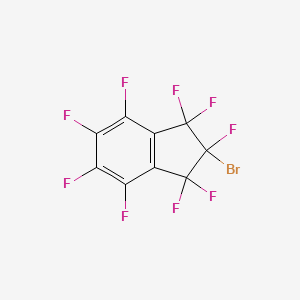 molecular formula C9BrF9 B14142821 2-Bromo-1,1,2,3,3,4,5,6,7-nonafluoro-2,3-dihydro-1H-indene CAS No. 88953-14-4