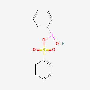 molecular formula C12H11IO4S B14142843 [Hydroxy(phenyl)-lambda3-iodanyl] benzenesulfonate CAS No. 61477-31-4