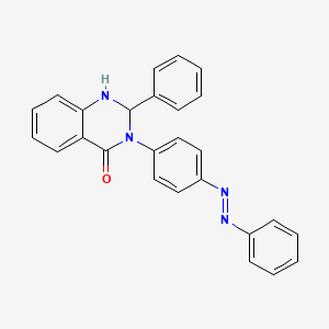 molecular formula C26H20N4O B14142849 2-phenyl-3-{4-[(E)-phenyldiazenyl]phenyl}-2,3-dihydroquinazolin-4(1H)-one CAS No. 346456-76-6