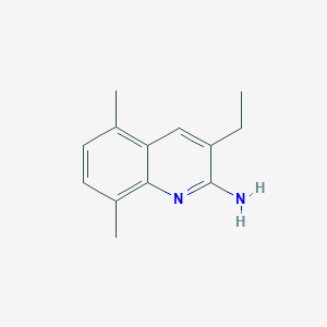 molecular formula C13H16N2 B14142860 2-Amino-5,8-dimethyl-3-ethylquinoline CAS No. 948292-52-2