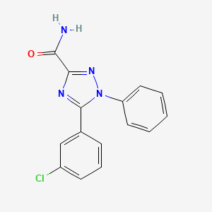 molecular formula C15H11ClN4O B14142872 5-(3-Chlorophenyl)-1-phenyl-1H-1,2,4-triazole-3-carboxamide CAS No. 89010-25-3