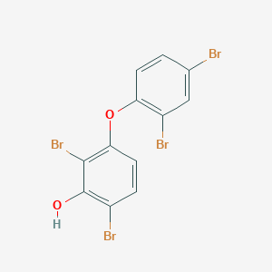 molecular formula C12H6Br4O2 B14142885 2,6-Dibromo-3-(2,4-dibromophenoxy)phenol CAS No. 24949-31-3