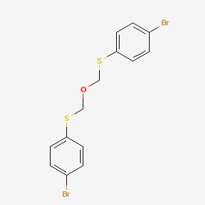 molecular formula C14H12Br2OS2 B14142917 1,1'-[Oxybis(methylenesulfanediyl)]bis(4-bromobenzene) CAS No. 89296-13-9