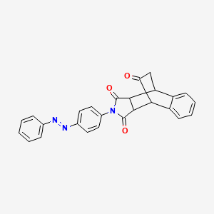 molecular formula C26H19N3O3 B14142929 2-{4-[(E)-phenyldiazenyl]phenyl}-3a,4,9,9a-tetrahydro-1H-4,9-ethanobenzo[f]isoindole-1,3,10(2H)-trione CAS No. 330625-34-8