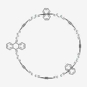 molecular formula C88H44 B1414294 10,10'-[(Anthracene-9,10-diyl)bisethynylenebis(1,4-phenylene)bisethynylenebis(1,4-phenylene)bisethynylene]-9,9'-(1,4-phenylene)bisethynylenebisanthracene CAS No. 1192539-88-0
