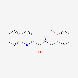 molecular formula C17H13FN2O B14142949 N-[(2-fluorophenyl)methyl]quinoline-2-carboxamide CAS No. 731012-39-8