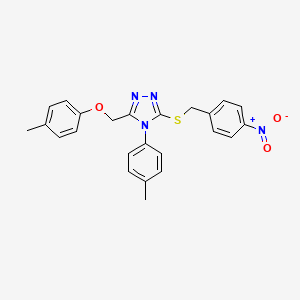 3-[(4-methylphenoxy)methyl]-4-(4-methylphenyl)-5-[(4-nitrobenzyl)sulfanyl]-4H-1,2,4-triazole