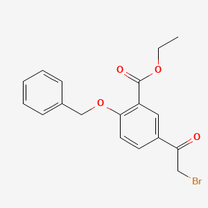 Ethyl 5-(2-bromoacetyl)-2-(phenylmethoxy)benzoate