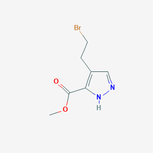 molecular formula C7H9BrN2O2 B14143020 methyl 4-(2-bromoethyl)-1H-pyrazole-5-carboxylate CAS No. 89058-94-6