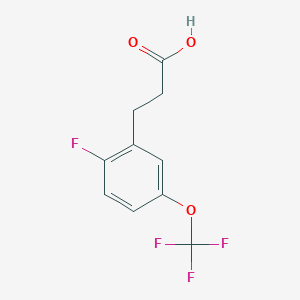 molecular formula C10H8F4O3 B1414304 3-(2'-氟-5'-(三氟甲氧基)苯基)丙酸 CAS No. 1261554-07-7