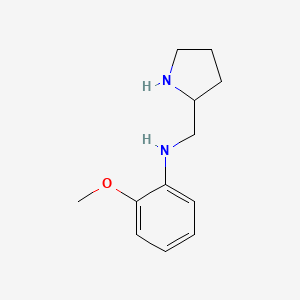 molecular formula C12H18N2O B14143044 2-methoxy-N-(pyrrolidin-2-ylmethyl)aniline CAS No. 914203-01-3